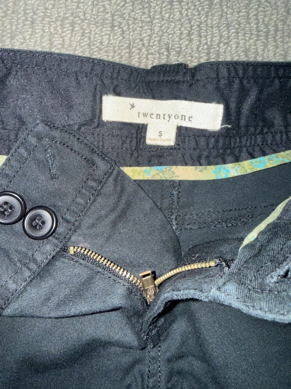 Twenty One Y2K Black Stretch Mini Shorts Size Small Cotton Blend Low Rise - Picture 10 of 16